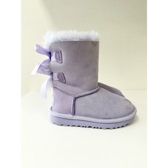 UGG Toddler Girl Boots Mini Bailey Bow II Lavender Light Purple 8 - Picture 3 of 8